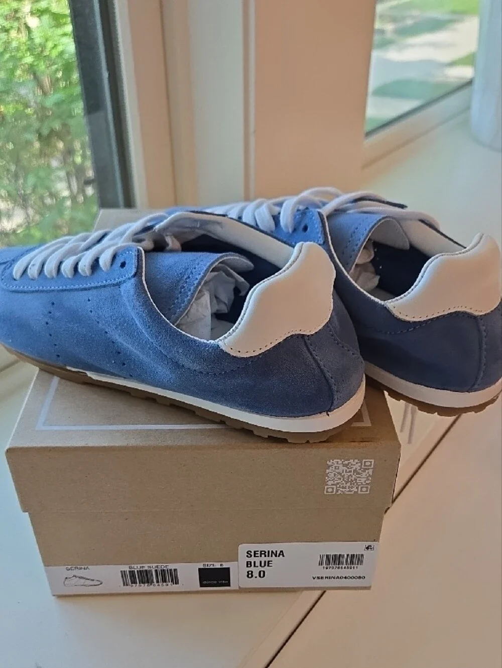 Dolce Vita Serina Light Blue Suede Women's Sneakers - Picture 6 of 6
